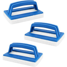 Versatile Pool Cleaning Tool, Hand-Held Pool Brush With Scrubbing Scouring Sponge Pad For Deep Cleaning Capability, Multifunctional Cleaning Tool For