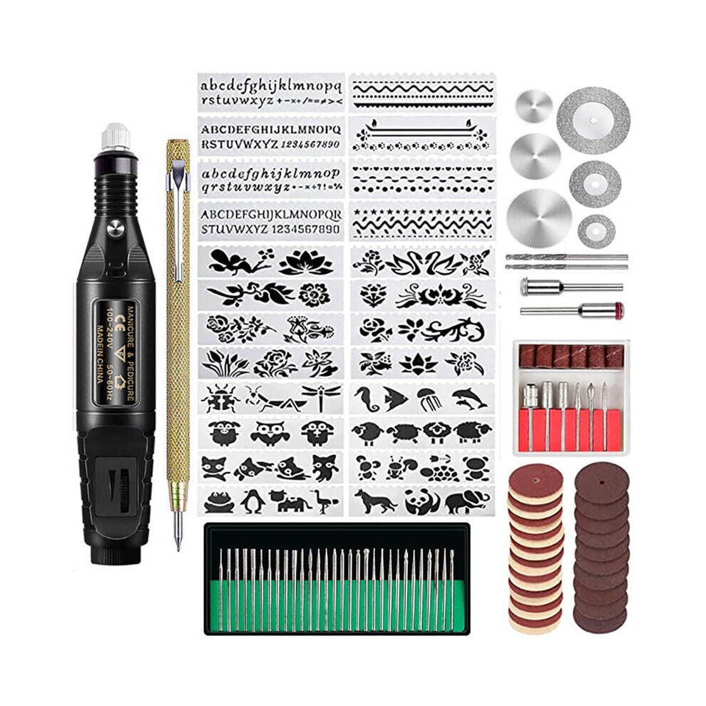 Professional Manicure Pedicure Drill, Multifunctional Electric Nail Drill Kit for Various Surfaces Including Metal Glass Wood, Portable Nail File