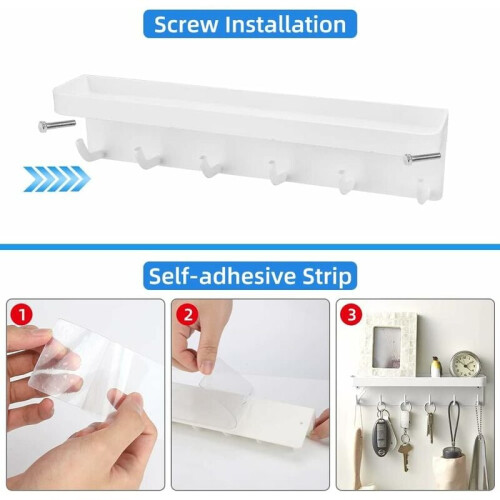 Επιτοίχια θήκη κλειδιών με δίσκο, Bandeau Pochette De Rangement Pour Murs, Οργανωτής αλληλογραφίας 2