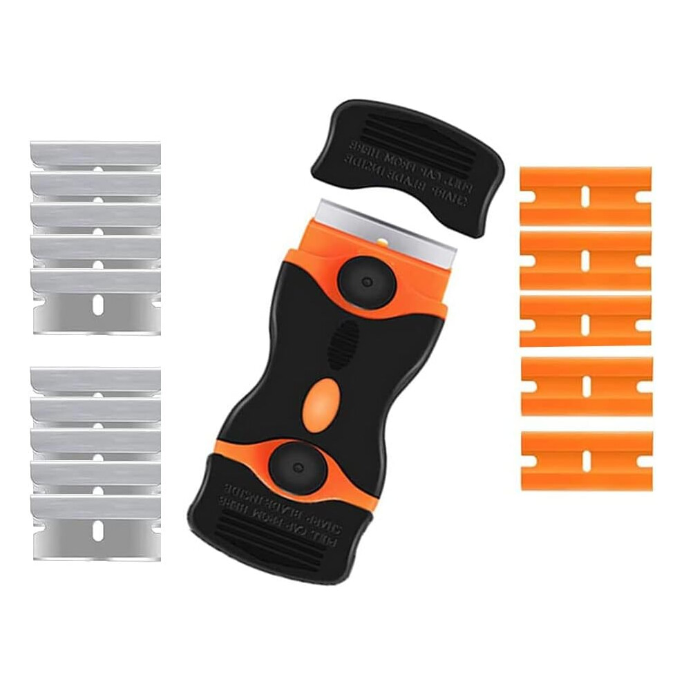 Razor Blade Scraper, Non-Slip Safe Design Ensures Stability, Multifunctional Scraper Tool For Efficient Cleaning Of Various Surfaces, Includes 10Pcs 9448196641637
