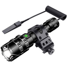 Hochwertige taktische Taschenlampe in Militärqualität mit versetzter Halterung, 1500 Lumen XM-L2-Lampe für verbesserte Helligkeit und