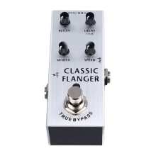 Multifunktionaler elektrischer Gitarreneffektpedal Metallgehäuse Tuner Silver