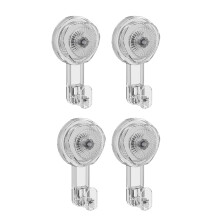 4Pcs Wall Mounted Clothes Hangers Heavy Duty-Transparent color
