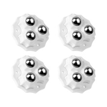 4Pcs Self Adhesive Casters Wheel No Drill 360 Degree-White