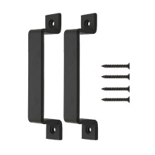 2/4Pcs Black Barn Door Handle Wardrobe Cabinet Door Pulls-2pcs