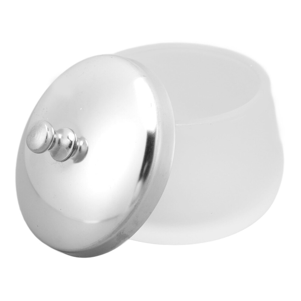 Frosted Glass Nail Art Cup with Metal Lid | Manicure Salon Dappen Dish
