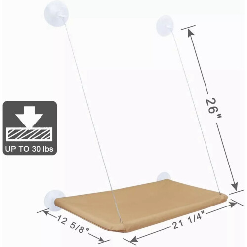 Space-Saving Cat Window Hammock, Washable, Holds 17.5kg 1