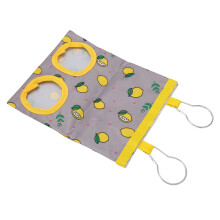 Pet Hanging Hay Feeder Bag for Rabbits & Guinea Pigs, Waterproof Cloth, Lemon Pattern