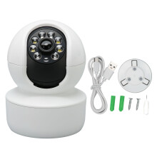Indoor Surveillance Camera With Full Color Night Vision And Motion Detection, WiFi Pan Tilt Security System Two Way Audio For Home Security And Baby