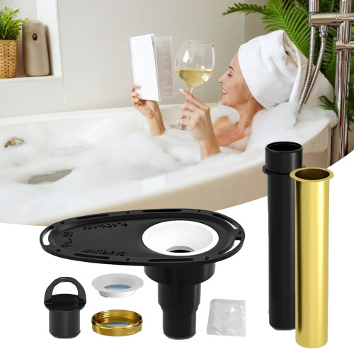Completes Freestanding Bathtub Drain set with Brass Tailpiece 1
