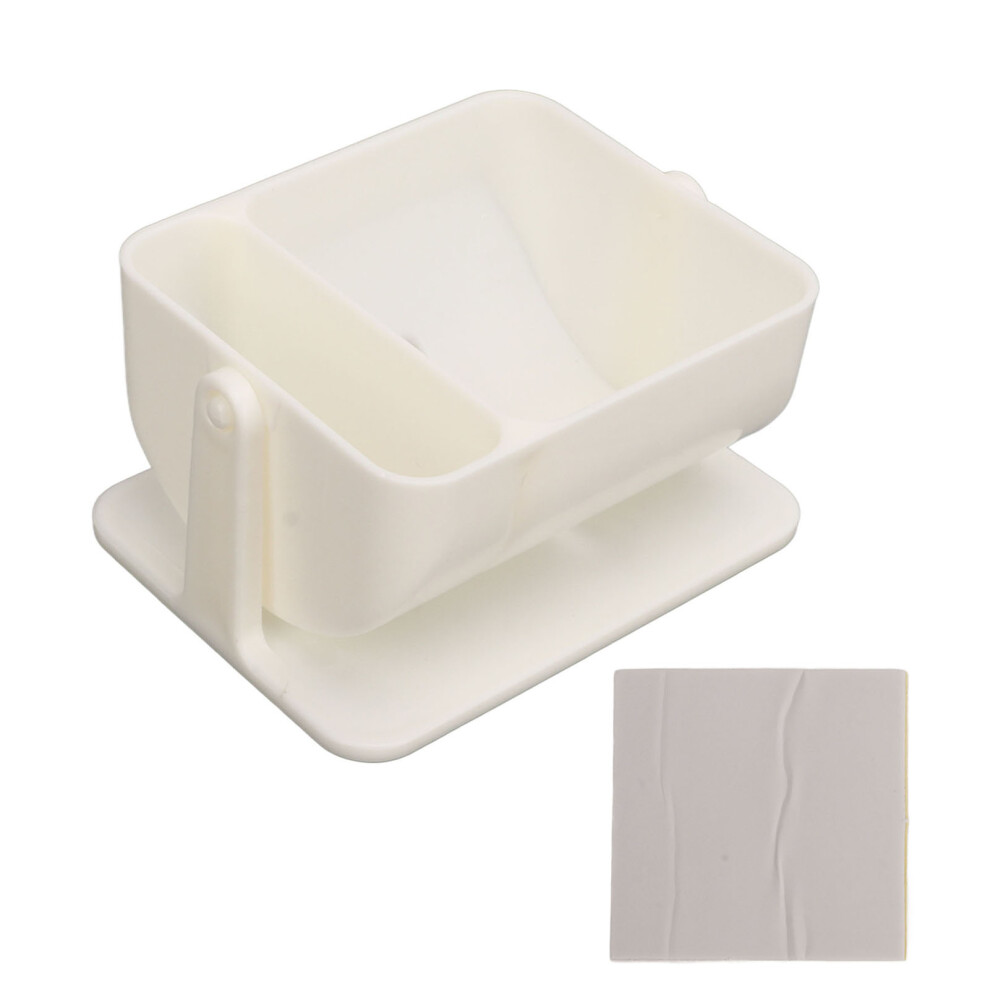 Makeup Sponge Wall Holder Rotatable Self Adhesive Organizer Durable Plastic Storage Rack With Divided Compartments For Bedroom Bathroom Inspired By