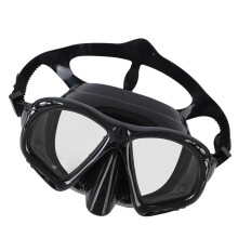 Große Vision Schwarz Wasserdichte Taucherbrille mit Antibeschlagschutz & Doppelband