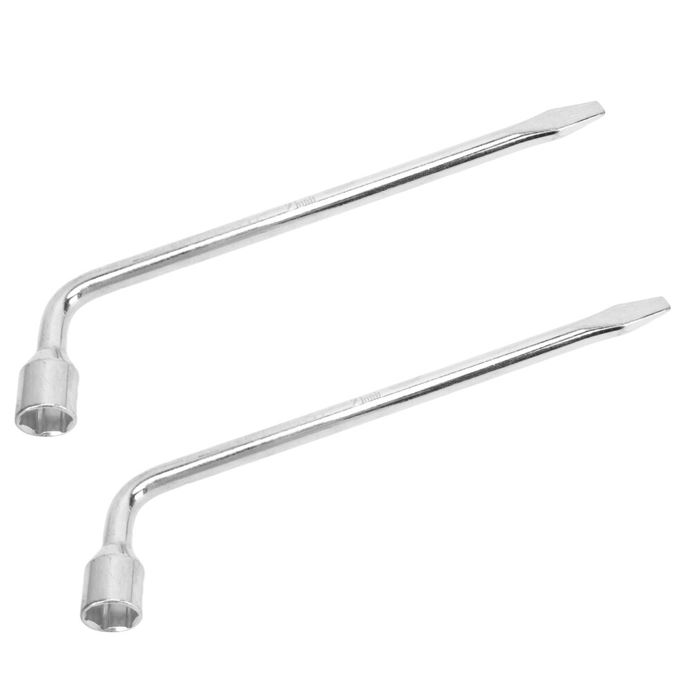21Mm Car Lug Wrench L Type Hex Key Slotted End For Vehicle Maintenance 5091370657715