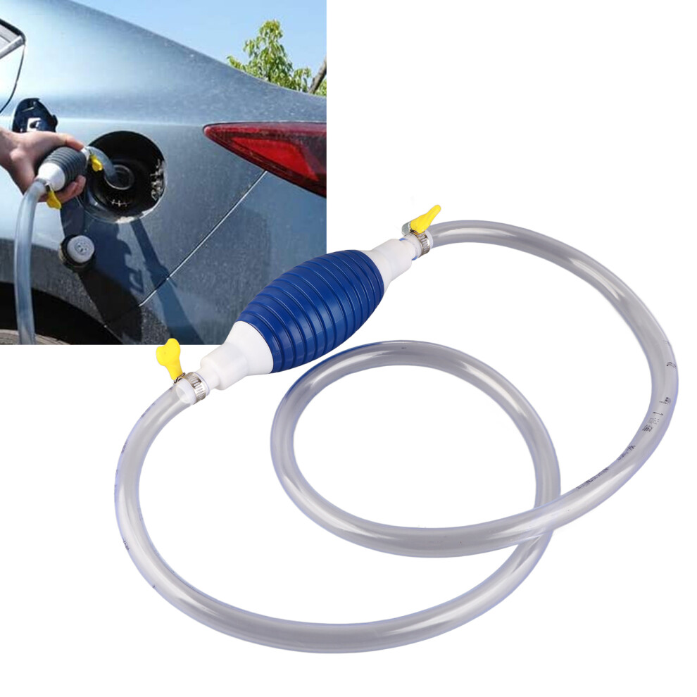 Portable Hand Siphon Pump 1.5M Hose For Gas, Diesel, Water Transfers 8311370657643