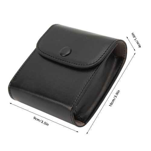 Mini Camera Pouch for SQ10 - PU Leather Storage Case, 10x9x4cm, Black 1