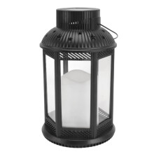 Lanterna decorativa externa, com visual antigo e elegante, movida a energia solar, ideal para jardim e terraço. Decoração externa multifuncional