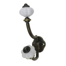 Antieke hanger op en neer dubbele haak zware gewaadhouder