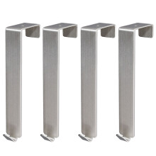 4 stuks duurzame ophanghaken zonder perforatie voor-Zilver lang