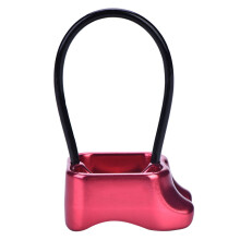 Climbing Belay Device Rappelling Descender 25KN V Grooved Design High Strength Tube Style Lightweight Aluminum Magnesium Alloy Forging Outdoor Safety