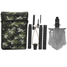 Compact Outdoor Folding Shovel, Tactical Multitool Kit Stainless Steel, Portable Survival Gear With Canvas Storage Bag For Camping Hiking Fishing And