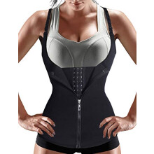 Corsetto modellante da donna con cerniera, cintura regolabile, corsetto a compressione elevata per appiattire l'addome e sostenere la schiena,