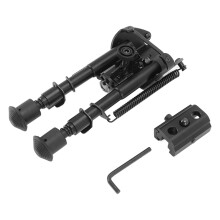 Tactical Bipod for Picatinny Rails, Adjustable Leg Length 6-9 Inch Spring Return Adapter, Heavy Duty Aluminium Construction with High-quality Rubber B