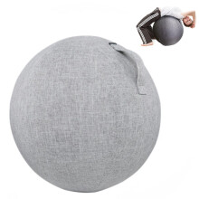 Exercise Ball Chair Cover, Breathable Cotton Linen Fabric for Stable and Safe Use, Anti-Slip Sweat-Absorbent Design, Wrinkle-Resistant, Abrasion-Resis