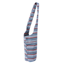 Fashionable Yoga Mat Bag, Clear Ice Blue Multi-purpose Canvas Carrier with Adjustable Shoulder Strap and Zipper Pocket, for Yoga Studio Travel Beach (