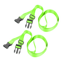 Adjustable Fluorescent Green Luggage Strap with Password Lock, Polyester
