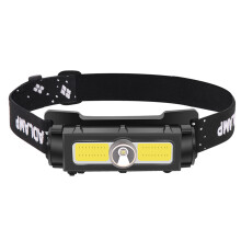 Stirnlampe mit sieben Leuchtmodi, wiederaufladbar per USB, wasserdicht (IPX4), verstellbar, komfortabel, LED-Lampe für Camping, Wandern, Radfahren