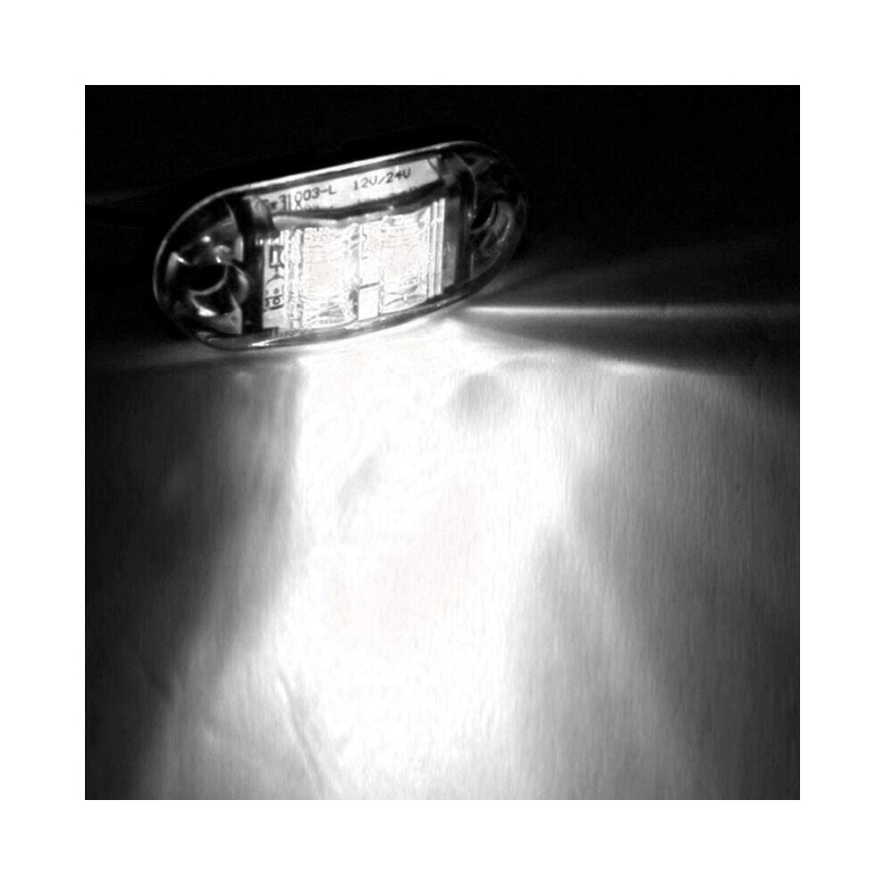Multifunctional Led Marker For Truck, Trailer, Suv, Van - Clear Lens Surface Mount Ip65 Waterproof Rating Light/Amber 9169997211231