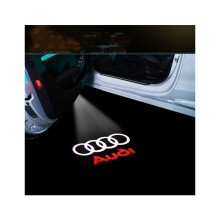 Deurlogo-projectielampen voor Audi, voertuigspecifieke pasvorm garandeert een naadloze installatie, krachtige LED zorgt voor heldere schaduweffecten.