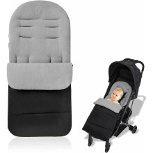 Fottrekk til barnevogn for nyfødte med sparksikker universal babysengpose vintervarmeløsning, multifunksjonell termisk sovepute