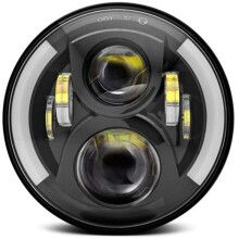 Athsholáthar Ceannlampa Gluaisrothair do Wrangler JK, Ceannlampa LED Ardchaighdeáin & Suiteála Éasca le Gile Thar a Bheith agus Fuarú
