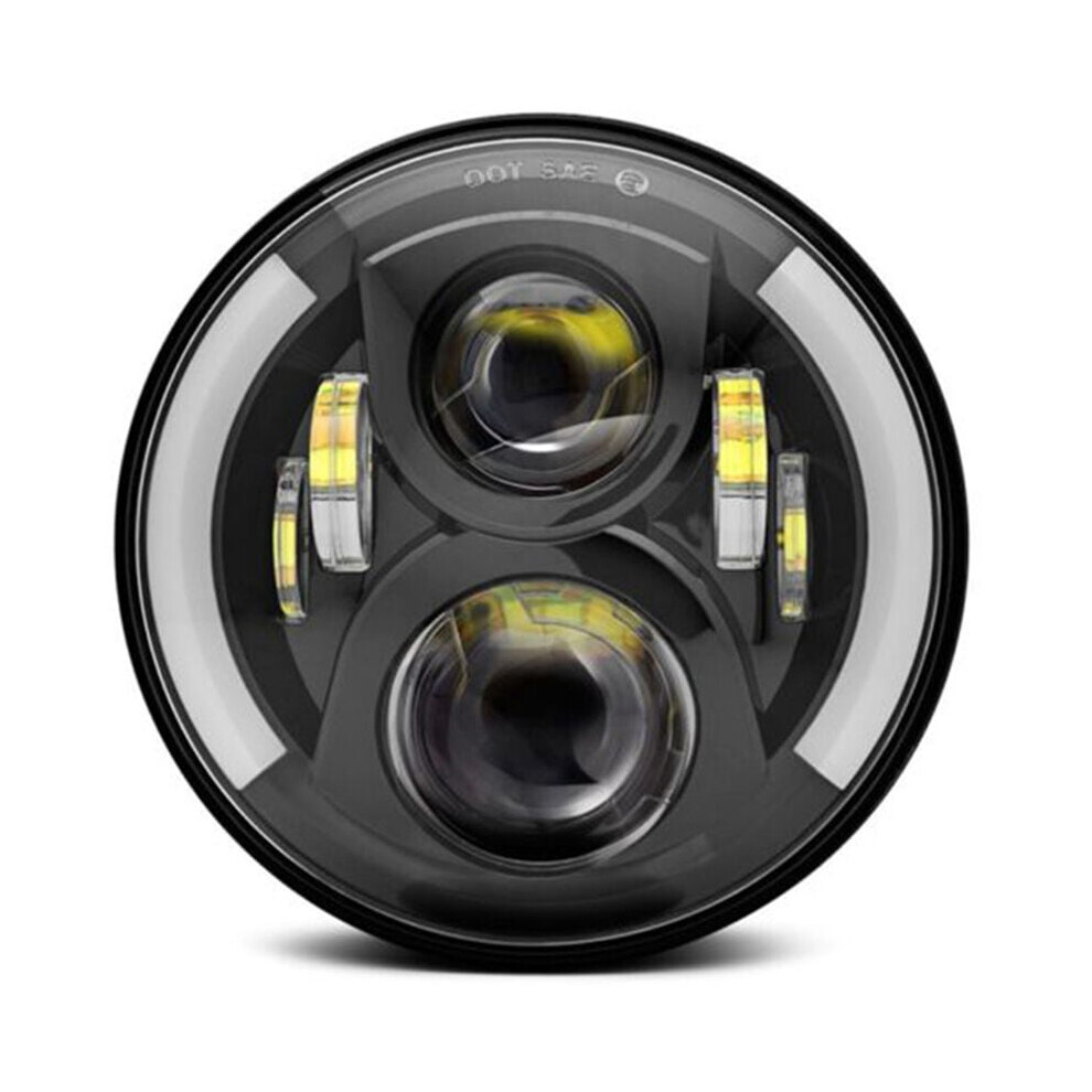 7" Led Headlight For Night Fog Rain, Dustproof & Shockproof Motorcycle Headlight With Easy Installation And Super Brightness For Enhanced Visibility 9358999420370
