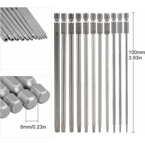 Μύτες κατσαβιδιών ασφαλείας Torx Hex Shank, ακριβείς βίδες κλειδώματος για ηλεκτρικές 1