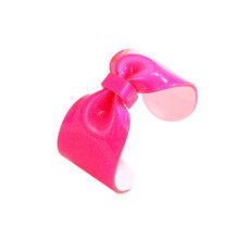 Bowknot Resin Cuff Bracelet Trendy Adjustable Unisex-Pink