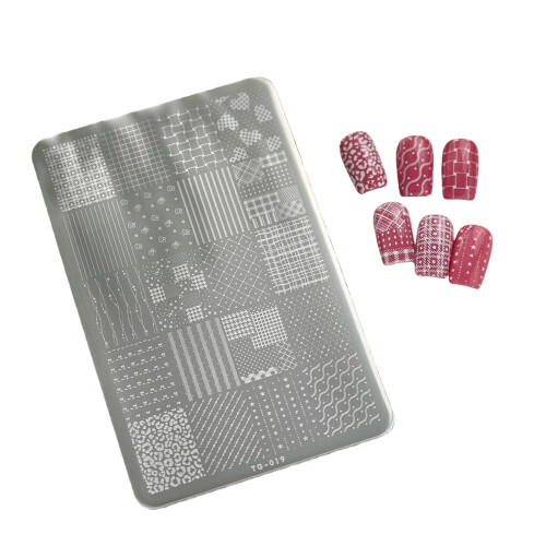 Nail Art Stamp Plate Stainless Steel Texture for Creative