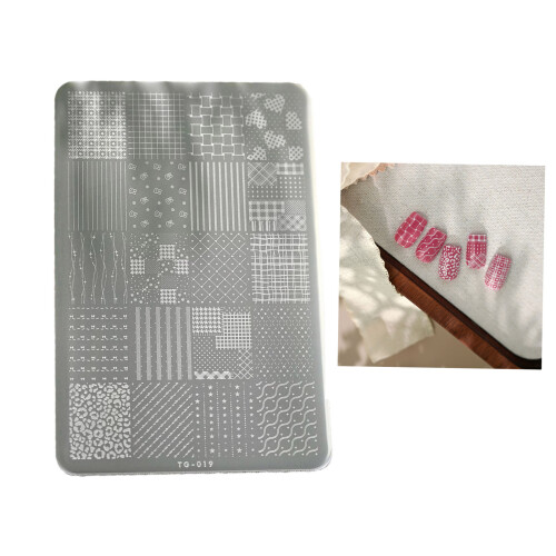 Nail Art Stamp Plate Stainless Steel Texture for Creative 1