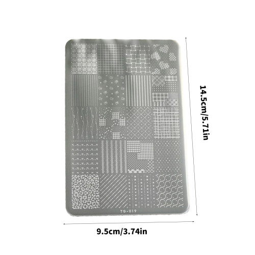 Nail Art Stamp Plate Stainless Steel Texture for Creative 2