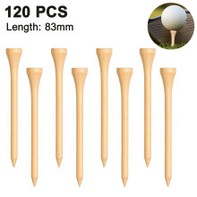Natural Hardwood Golf Tees, Professional Grade, Lightweight For Enhanced Performance, Durable Construction, Flat Cup Design Promotes Shallow Approach,