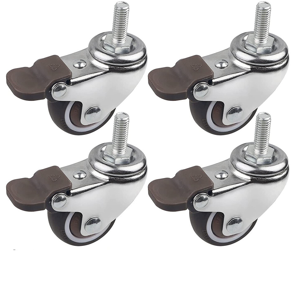 Compact Furniture Mobility Aide, Low Profile Casters For Effortless Navigation, Heavy Duty Castor Wheels, Quiet Swivel Motion, Durable Tpe Rubber For 9448196616871