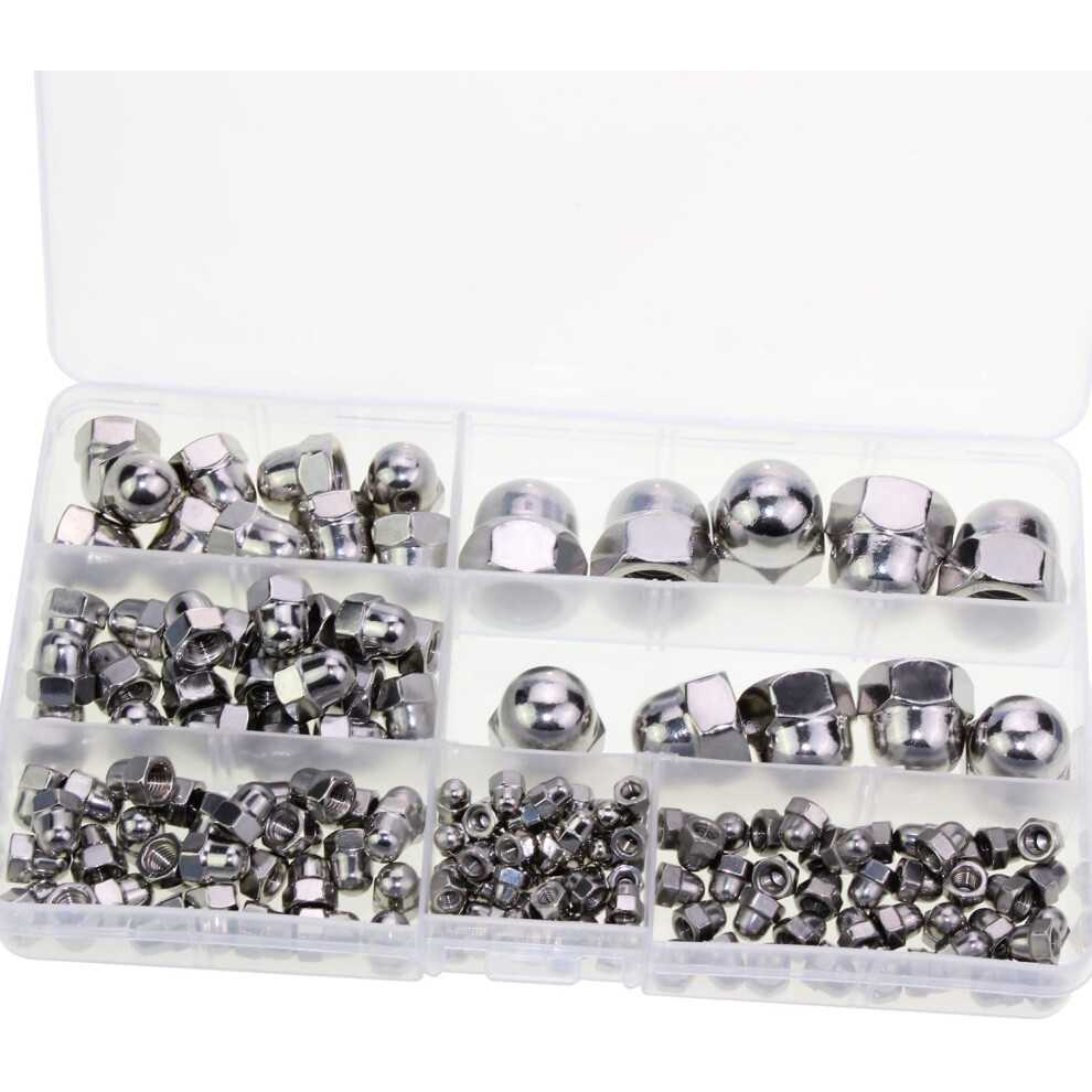 Mechanical Equipment Fasteners, Hex Acorn Cap Nuts For Electronic Equipment, 304 Stainless Steel Corrosion Proof Set, Anti-Rust Cap Nuts With Perfect 9169997211897