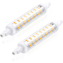 Ampoules LED R7s, 10 W, 1000 lm, blanc froid 6000 K, dimmables, pour salon, chantier, placard, lot de 2, culot J 118 mm, à économie d'énergie