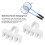 2Pcs Badminton Racquet Load Spreader, Plastic, White, 7g 3