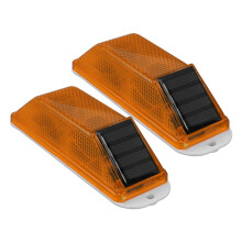 Wasserdichte Solar-Verkehrs-LED-Warnleuchten - 15-20h Laufzeit, 2 Stück