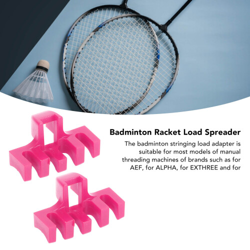 2Pcs Pink Badminton Racquet Load Spreader for Stringing, Plastic, 7g 1