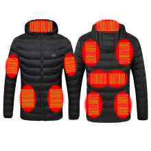 Thermal Heated Hoodie For Cold Weather, Smart Heated Jacket With Dual Switch Control Non Slip Grip Premium Texture