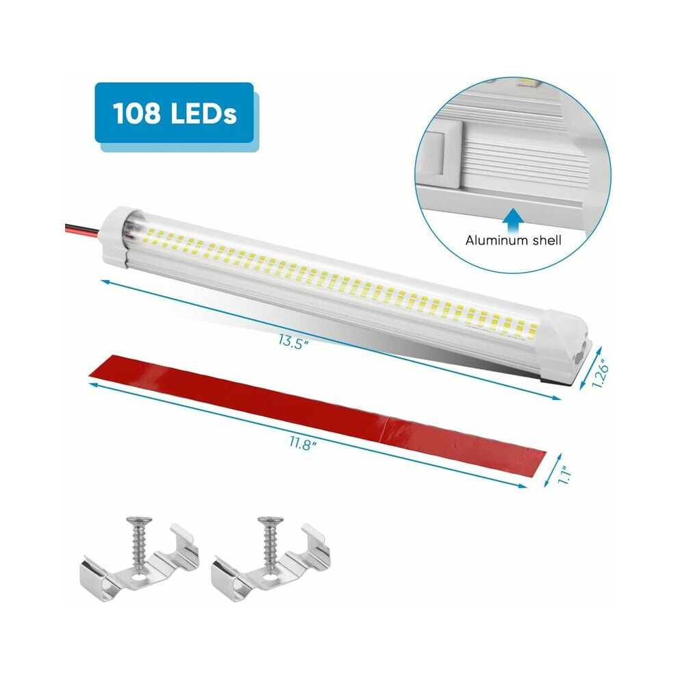 Brighter Interiors, Lower Bills: Interior Bar With Energy Saving 108 Leds 5W 1100 Lumens 5000K, Surface Mounting Methods For Easy Installation Light 9169997213167