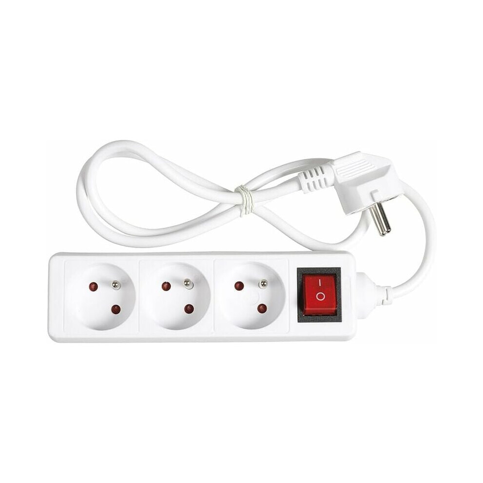Durable Power Strip, Equipped With An Individual Illuminated Switch, Offers Secure Wall Mounting, Ensures Energy Saving, And Incorporates Enhanced 9358999396248